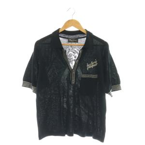 ギターガール 半袖ニット カットソー F ブラック /HK OS