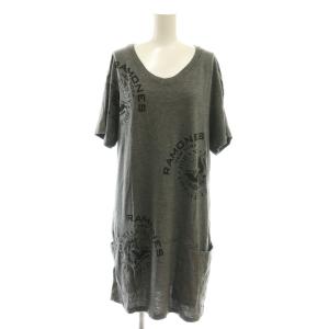 JOHNNY JOEY DEE DEE TOMMY 半袖 チュニック プリント F グレー /HK OS