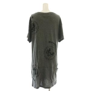 HYSTERIC GLAMOUR JOHNNY JOEY DEE DEE TOMMY 半袖 チュニック プリント F グレー /HK OS