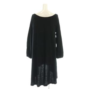 HYSTERIC GLAMOUR リップ 長袖 チュニック ワンピース ミニ F ブラック /HK OS