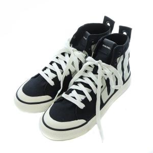 DIESEL S-ASTICO MC W スニーカー シューズ ハイカット US8.5 25.5cm 黒 ブラック Y01989P2468