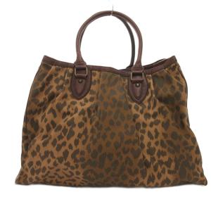HYSTERIC GLAMOUR トートバッグ 手提げ レオパード柄 レザー ヒスガールチャーム 茶 ブラウン /FF