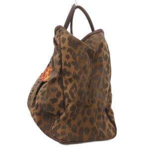 HYSTERIC GLAMOUR トートバッグ 手提げ レオパード柄 レザー ヒスガールチャーム 茶 ブラウン /FF