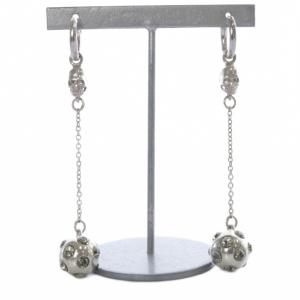 スカル ボール ピアス シルバー色 /SR38