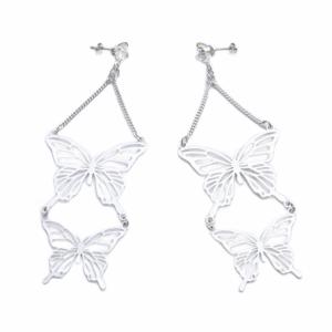 バタフライ ピアス シルバー色 /SR39