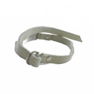 HYSTERIC GLAMOUR レザー ロゴプレート ブレスレットライトグレー /SR3