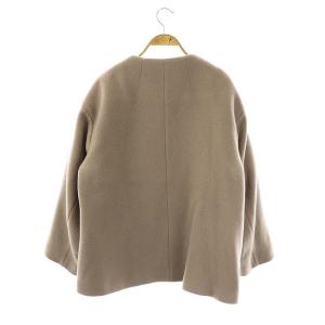 IENA MANTECO ショートコート ノーカラー 38 グレー /AT OS