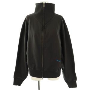 25SS BLACK ジップアップスウェット ジャケット ハイネック F ダークグレー /DF OS