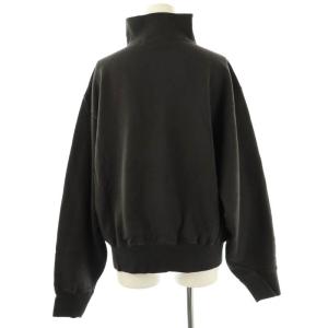 IENA 25SS BLACK ジップアップスウェット ジャケット ハイネック F ダークグレー /DF OS