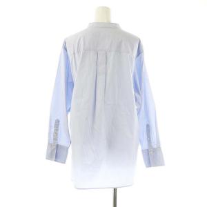 23区 マイスタンダード バンドカラービッグシャツ 44 ライトブルー /DO OS