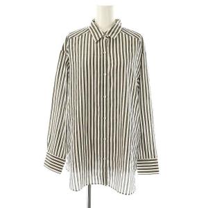 エアリーチュニックシャツ ストライプ ダークグレー オフホワイト /DO OS