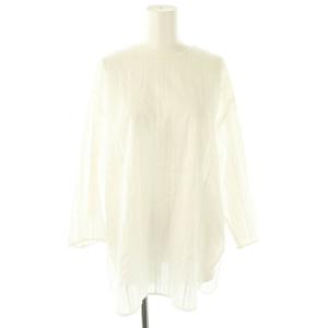 24SS コットン100ストライプブラウス シャツ シアー プルオーバー F 白 /CX OS