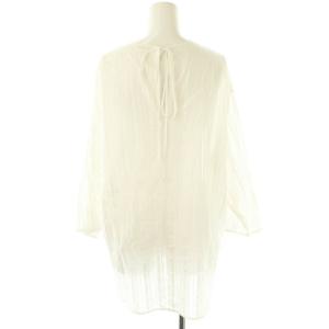 yori 24SS コットン100ストライプブラウス シャツ シアー プルオーバー F 白 /CX OS