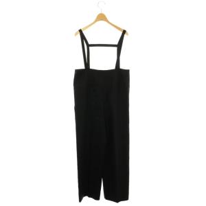 yori 24SS  ドライツイード サロペット パンツ 36 黒 /MI OS