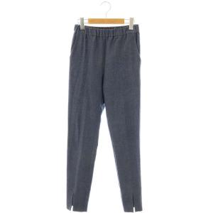 24SS ロングスリットレギパン パンツ ストレッチ 36 ブルー /HK OS