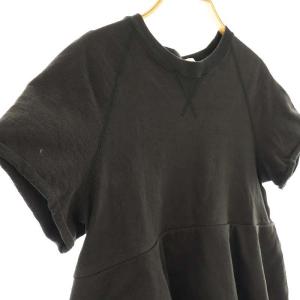 yori 25SS ドライコンパクト裏毛フレアTee カットソー 半袖 38 ブラック /HK OS