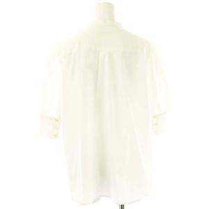 yori 23SS ショートスリーブリボンブラウス 半袖 38 ホワイト /HK OS