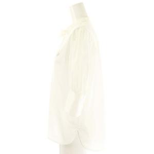 yori 23SS ショートスリーブリボンブラウス 半袖 38 ホワイト /HK OS