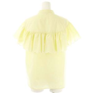 yori 24SS スカラップスリーブブラウス 半袖 36 イエロー /HK OS