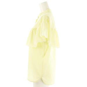 yori 24SS スカラップスリーブブラウス 半袖 36 イエロー /HK OS