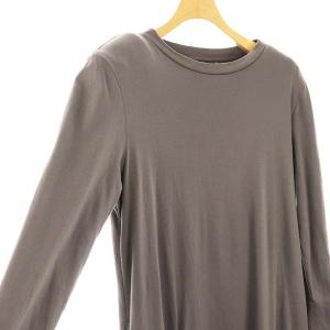 VERMEIL par iena パワーショルダーティアードOP ワンピース ロング 長袖 グレー /HK OS