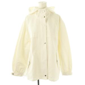 裾ドロストマウンテンパーカー ジップアップ 36 白 ホワイト /AT OS