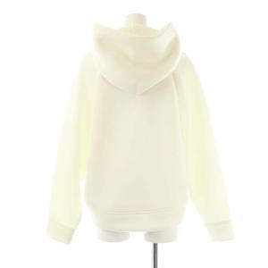 LOUNIE フォルムフーディアウター パーカー ジップアップ F 白 /CX OS