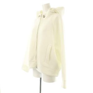 LOUNIE フォルムフーディアウター パーカー ジップアップ F 白 /CX OS