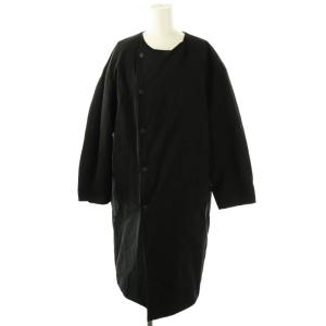 ポリエステルコットンダウン ノーカラーコート 36 ブラック /DF OS