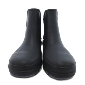 DIANA レインブーツ サイドゴア ラバー M 黒 ブラック /JS