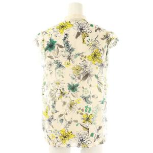 TOMORROWLAND collection 25SS トリビュートフラワー ピコカットスリーブブラウス シャツ 36 アイボリー マルチカラー /ES