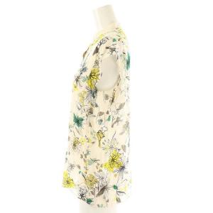 TOMORROWLAND collection 25SS トリビュートフラワー ピコカットスリーブブラウス シャツ 36 アイボリー マルチカラー /ES