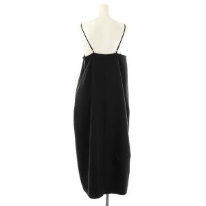 UNITED ARROWS マルゥ MARW シアサッカー キャミソール ワンピース ロング 36 ブラック /HK OS