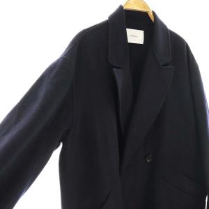 Framework 24AW SUPER160s ダブルブレストコート 36 ネイビー