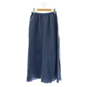 Framework 25SS リヨセルラミーフレアスカート マキシ ロング 36 紺 ネイビー /AT OS