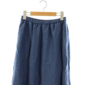 Framework 25SS リヨセルラミーフレアスカート マキシ ロング 36 紺 ネイビー /AT OS