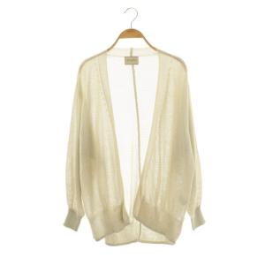 ペーパーガウン カーディガン ニット ナチュラル /HK OS