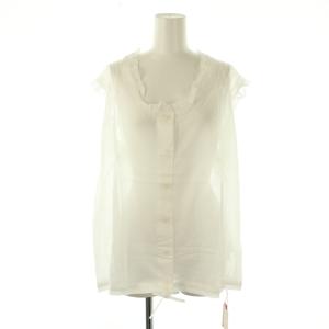 LACE N/S BLOUSE ブラウス ノースリーブ レース ホワイト /HK OS