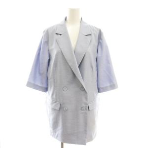 25SS ハーフスリーブ テーラードジャケット 38 スモークブルー /ES OS