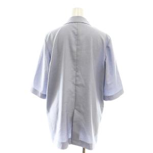 自由区 25SS ハーフスリーブ テーラードジャケット 38 スモークブルー /ES OS