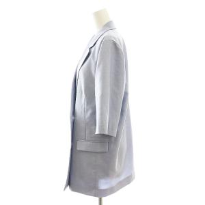 自由区 25SS ハーフスリーブ テーラードジャケット 38 スモークブルー /ES OS