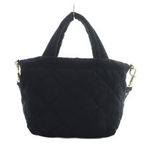 MARC JACOBS 2WAYバッグ ショルダー ハンド ミニトート キルティング ナイロン ロゴ 黒 ブラック /RI OS