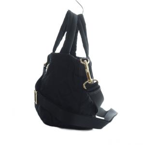 MARC JACOBS 2WAYバッグ ショルダー ハンド ミニトート キルティング ナイロン ロゴ 黒 ブラック /RI OS