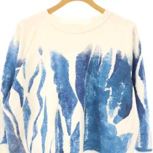 Chloe シロクマスウェットプルオーバー トレーナー 長袖 コットン M 白 青 /NR OS