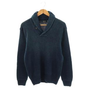 ショールカラープルオーバーニット セーター M 紺 /MI OS AD