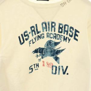 POLO RALPH LAUREN カレッジ風プリントクルーネックスウェットトレーナー L オフホワイト /MI OS