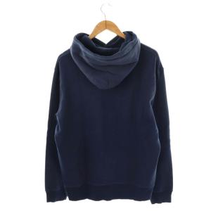 POLO RALPH LAUREN カレッジ風プリントプルオーバースウェット パーカー L 紺 /MI OS