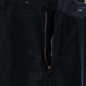 POLO RALPH LAUREN リネンパンツ スラックス スリム 32/34 ネイビー /ES OS AD