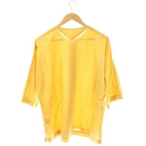 HOMME PLISSE ISSEY MIYAKE HP96-FJ022 リネン前開きシャツ ノーカラー 3 ベージュ /MI OS