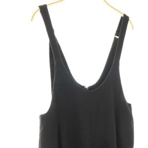 CLANE 23AW U NECK TUCK SALOPETTE PANTS サロペット 0 ブラック /DO OS